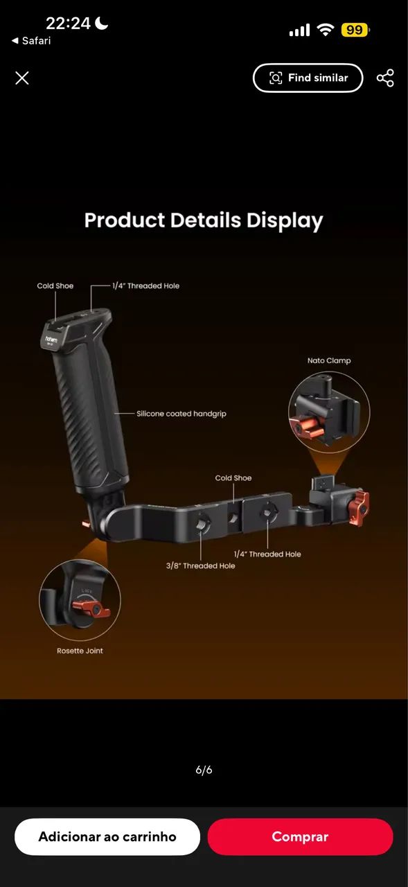 Hohem iSteady M7 Kit Completo + Suporte em L Original - Foto 6
