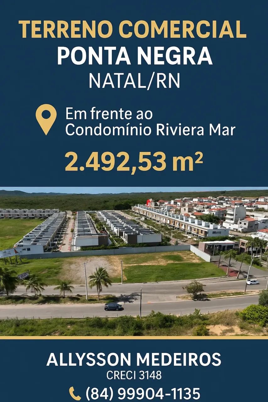 Terreno Comercial em Ponta Negra - Natal - RN