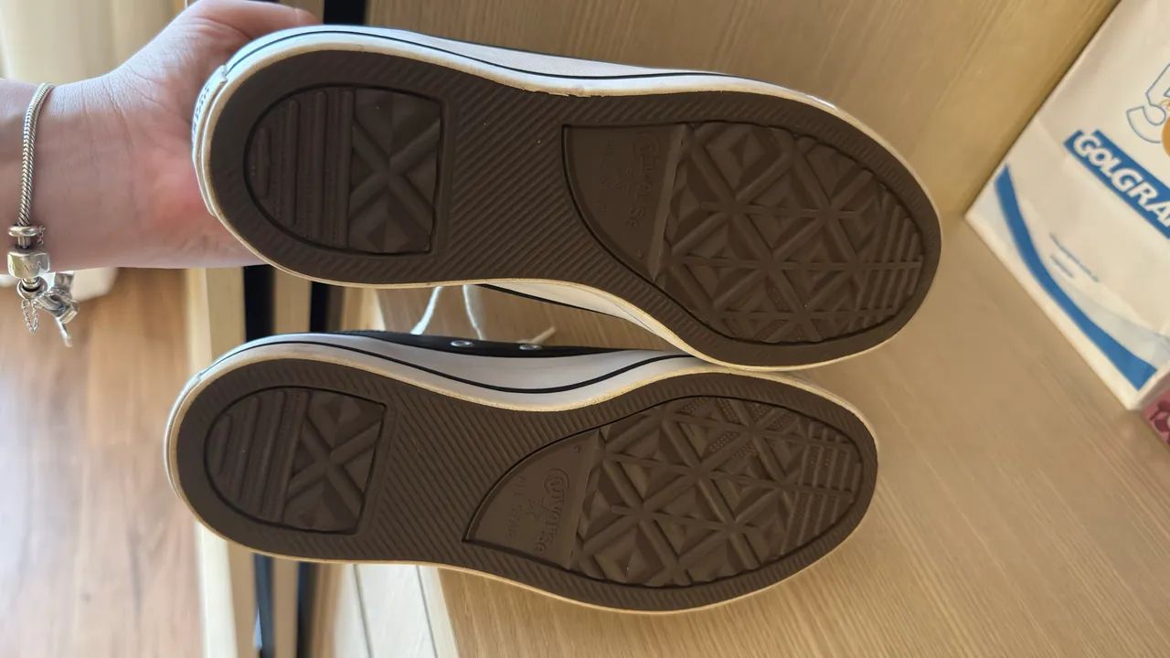 tênis converse all star plataforma couro  - Foto 4