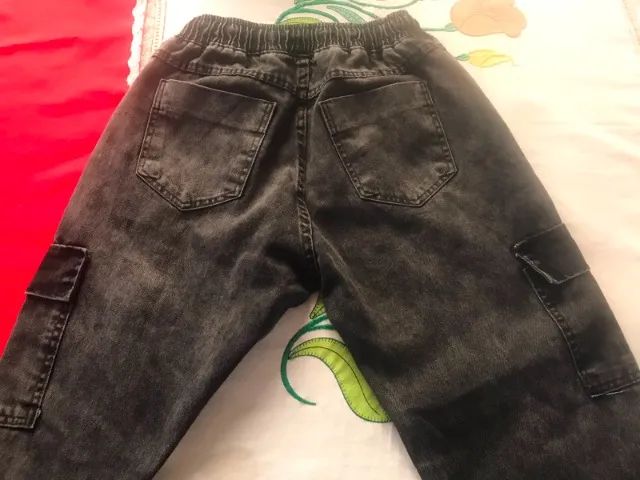 Calça Cargo jeans - Foto 4