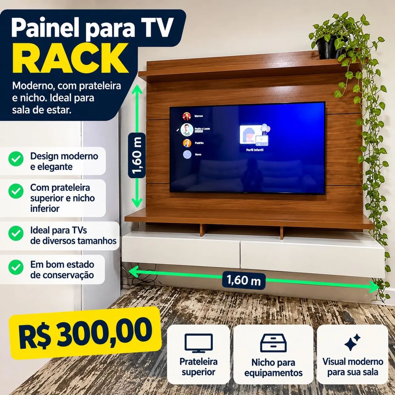 Rack Painel Sala