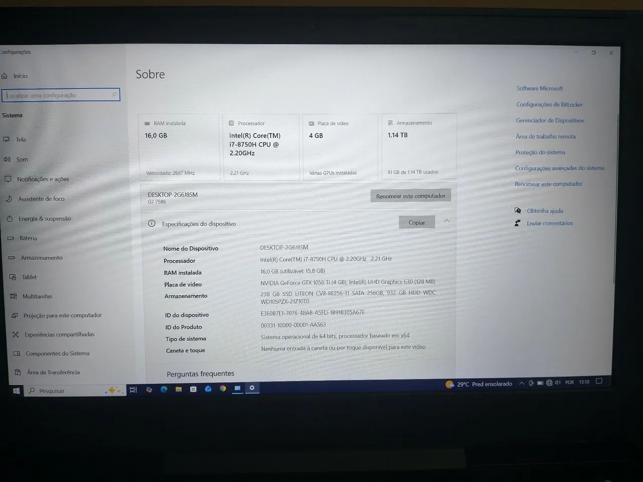 Notebook Gamer Dell G7 7588