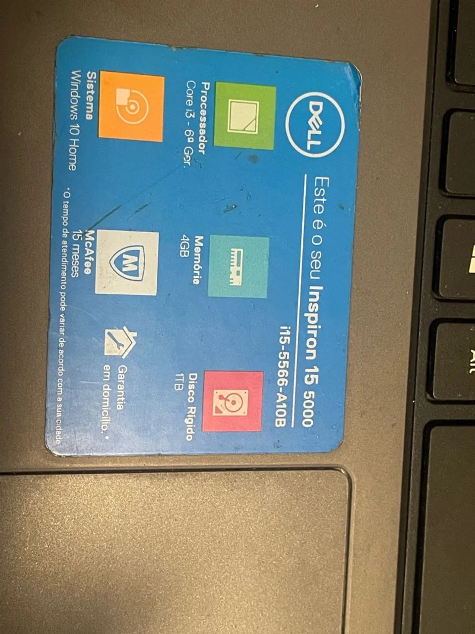 Note book Dell15 5.000 6 geração  - Foto 2