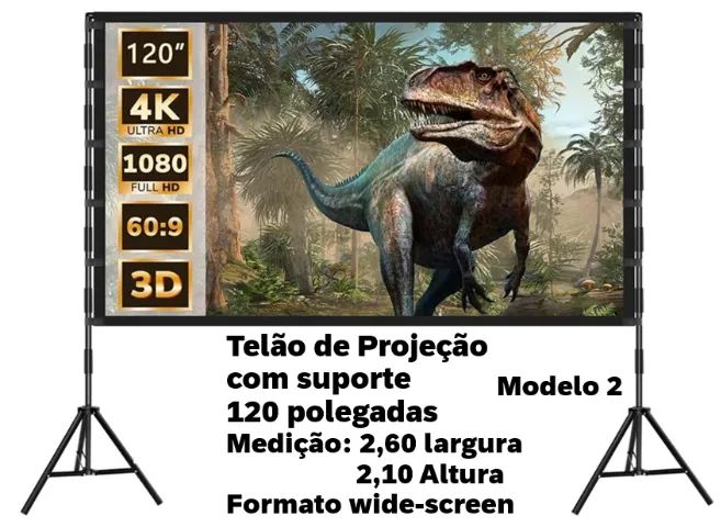 Locação de Projetor e de Telão de Projeção: 150 wide e de 100 polegadas - Foto 4