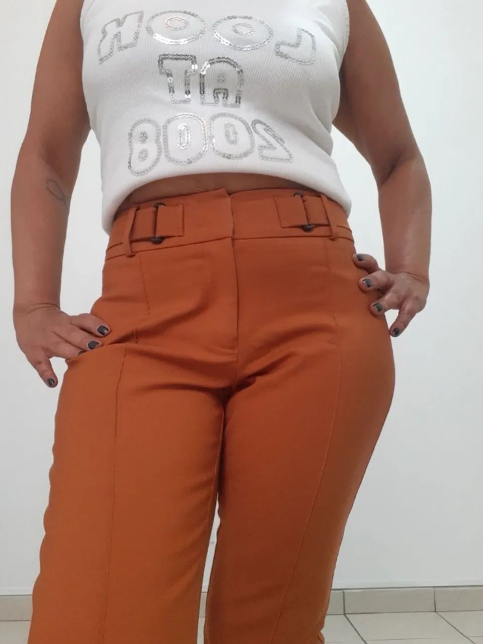 calça capri em viscose cortelle