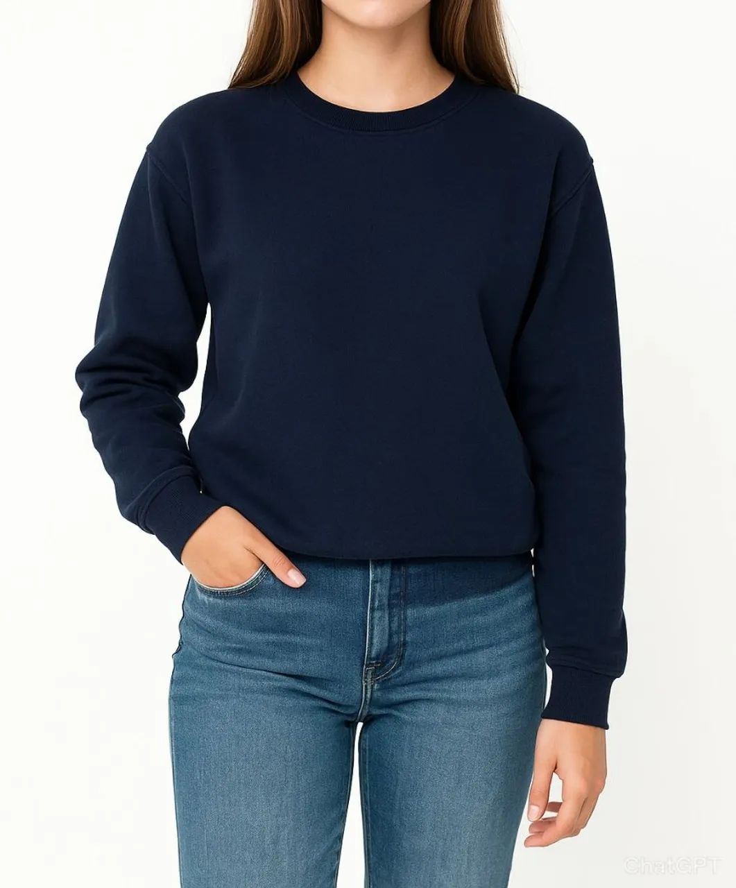 OPORTUNIDADE! Moletom Unissex Tex Basic Azul Marinho Tam M - Foto 5