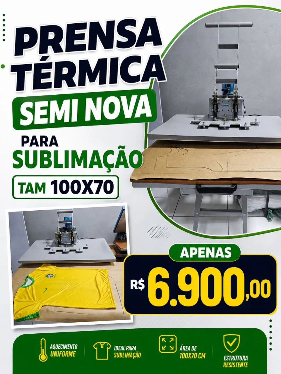 Prensa para sublimação 