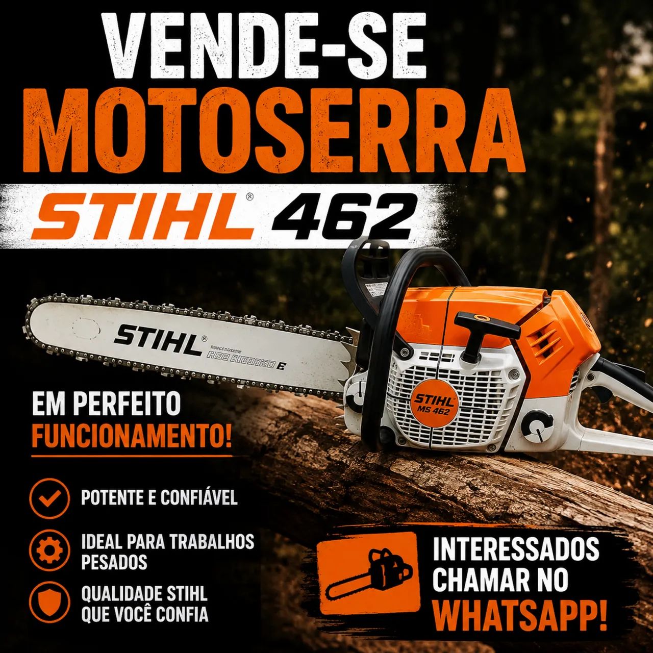 Vende-se motosserra em perfeito estado 