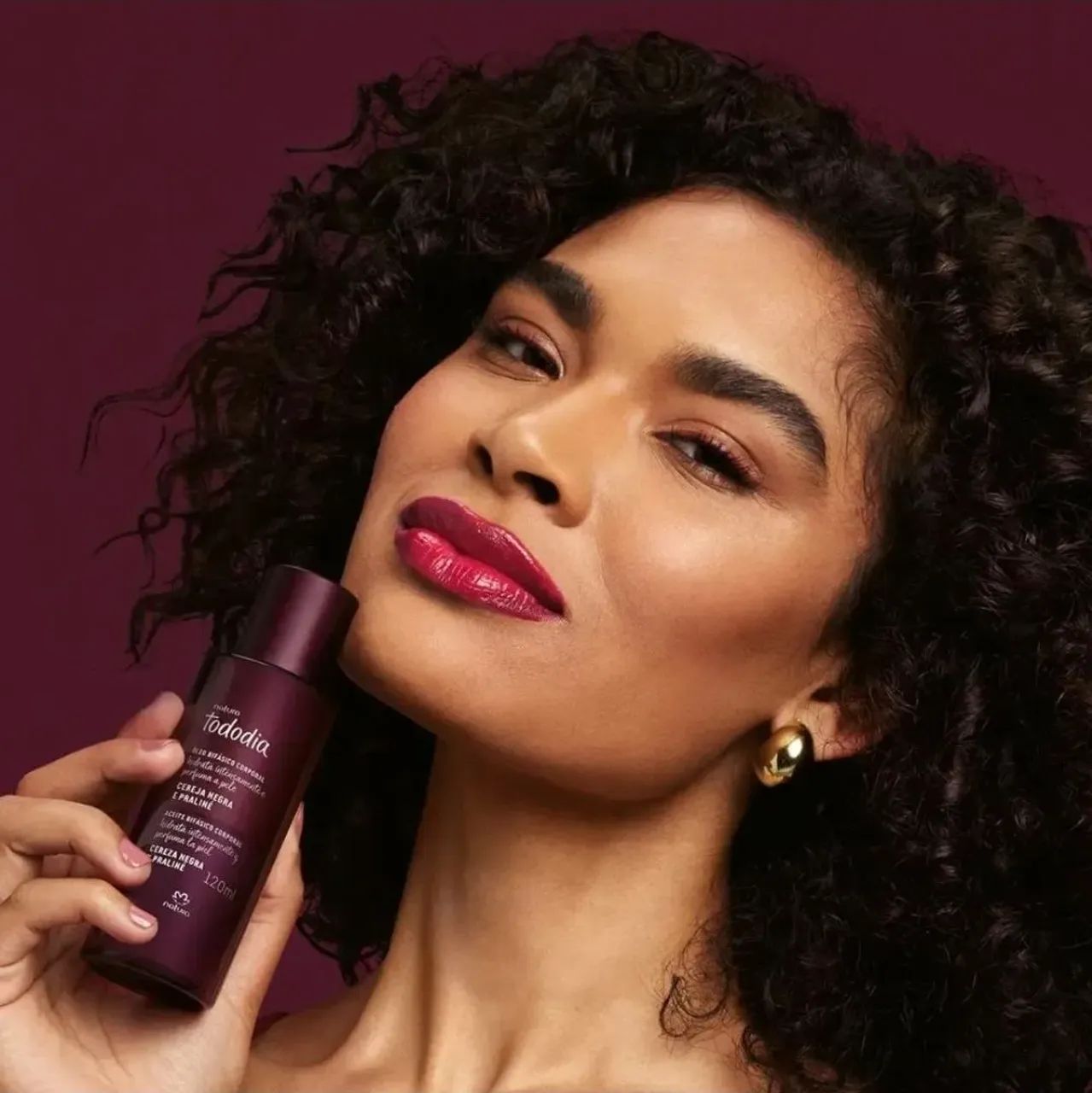 Óleo Corporal Bifásico Natura Tododia Cereja Negra E Praline - Foto 4