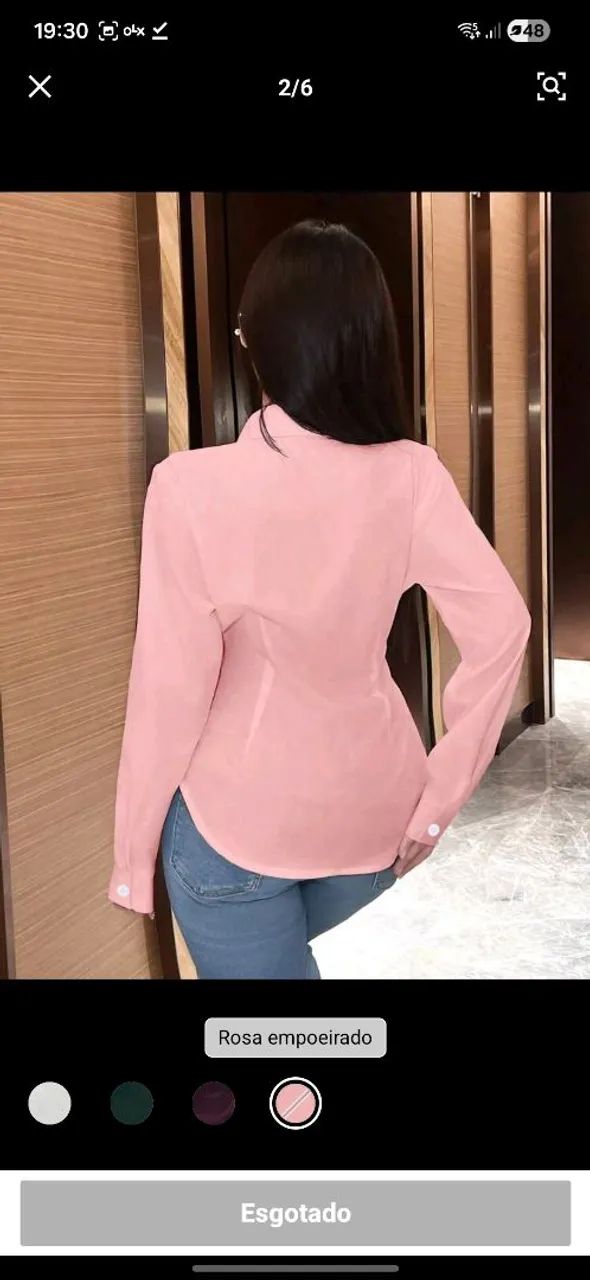 Camisa Feminina Rosa - Foto 5