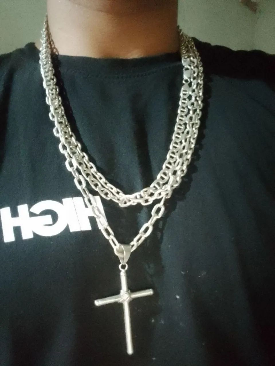 3 Cordão de prata original 