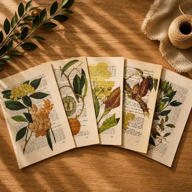 Páginas De Livro Vintage Para Colagem Scrapbook Junk Journal