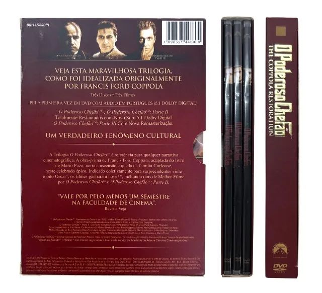O Poderoso Chefão Trilogia (Box slim 3 DVDs) - Foto 2