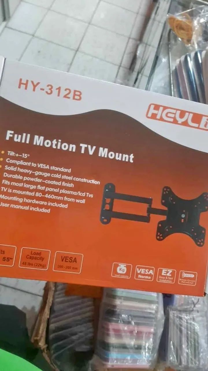 Suporte articulado para TV de 17 A 55 polegadas com peso máximo de 50 kg