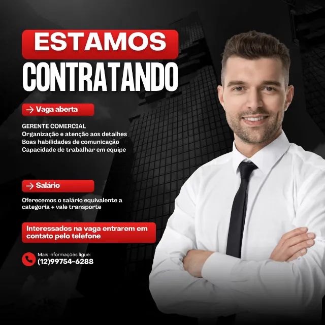 Oportinidade Gerente Comercial