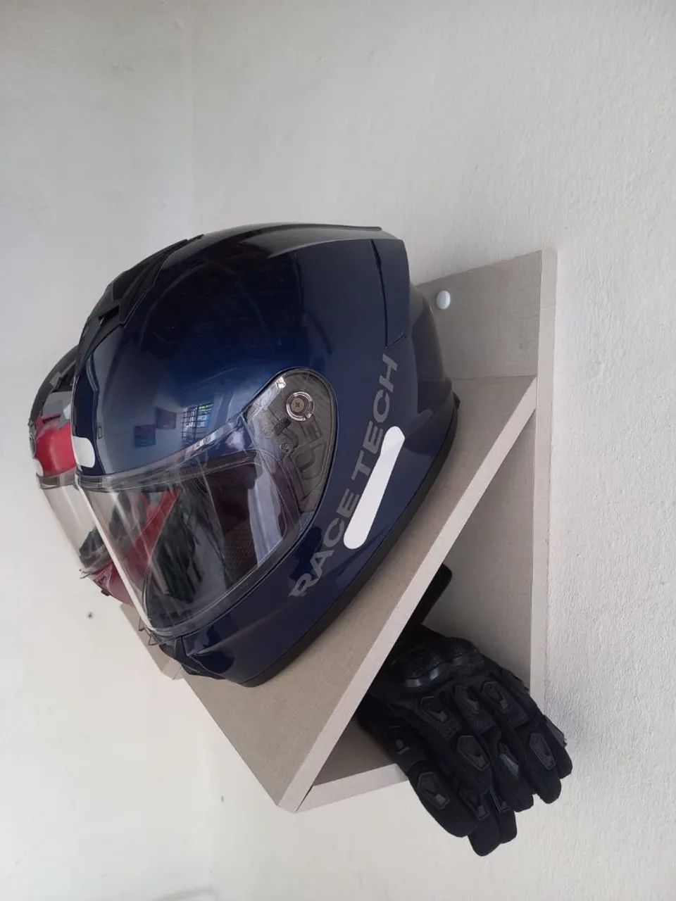 SUPORTE PARA O CAPACETE (capacetes e luvas meramente ilustrativos) - Foto 4