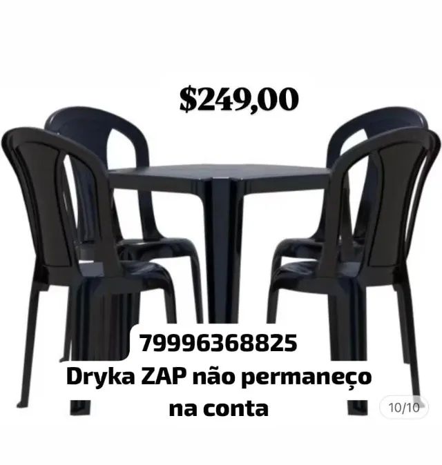 jogo de mesa plastica nova
