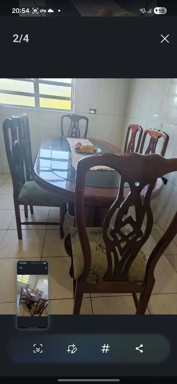 Troco ou vendo mesa e cadeiras  - Foto 3