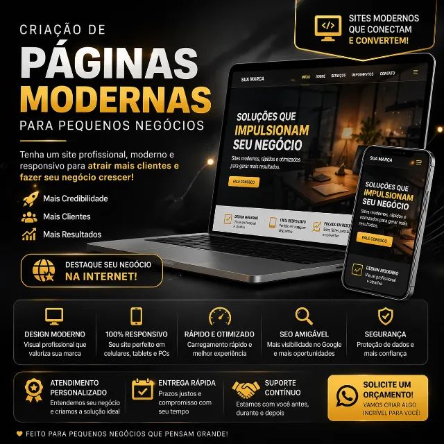 Criação de páginas e dominios