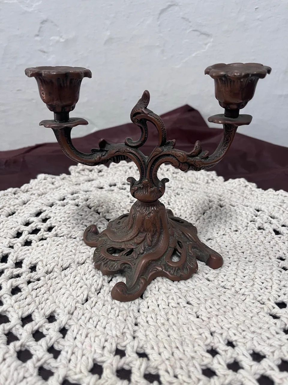 Castiçal bronze antigo - Foto 4
