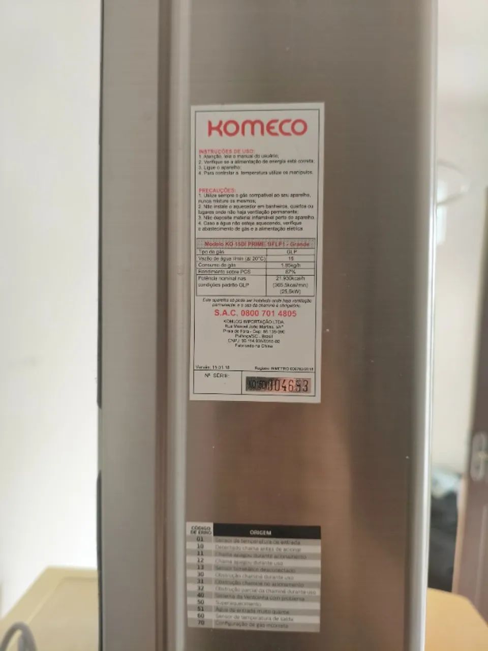 Aquecedor de água a gás  - Foto 2