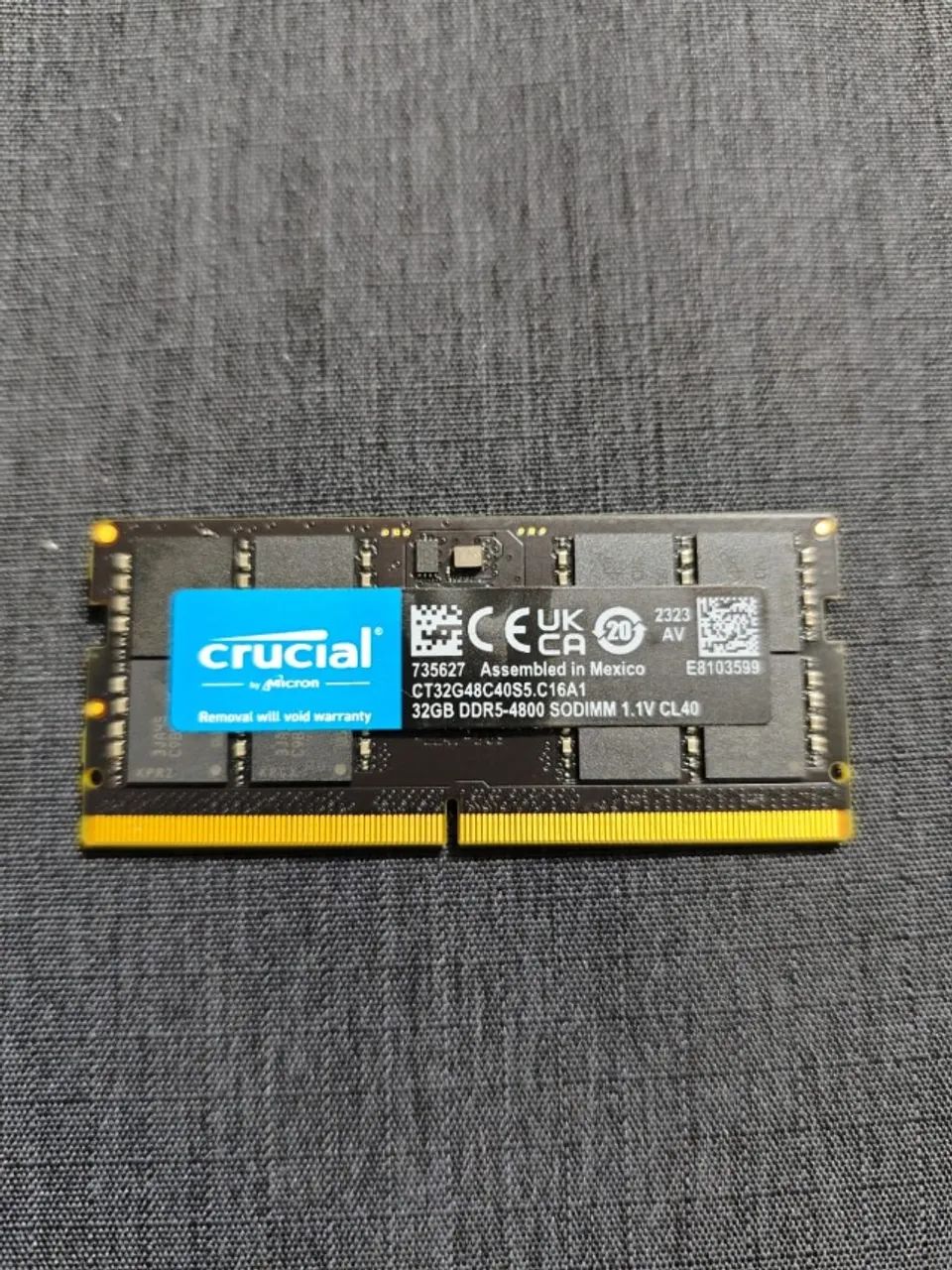 Memoria Ram Ddr5 Para Notebook 32gb 4800mhz Crucial