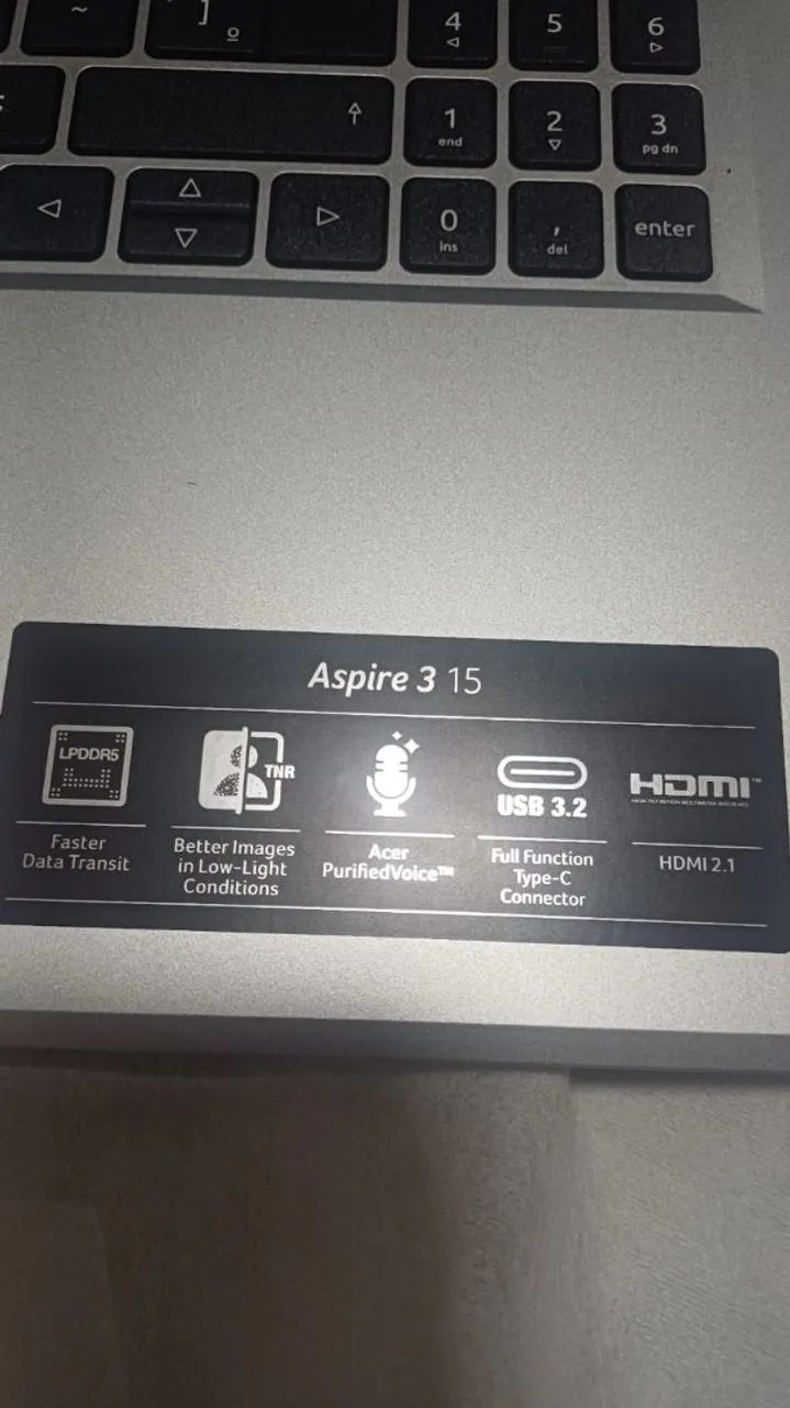 Notebook Acer aspire 3, RAM 8 gb - memoria interna 256 gb  - Foto 3
