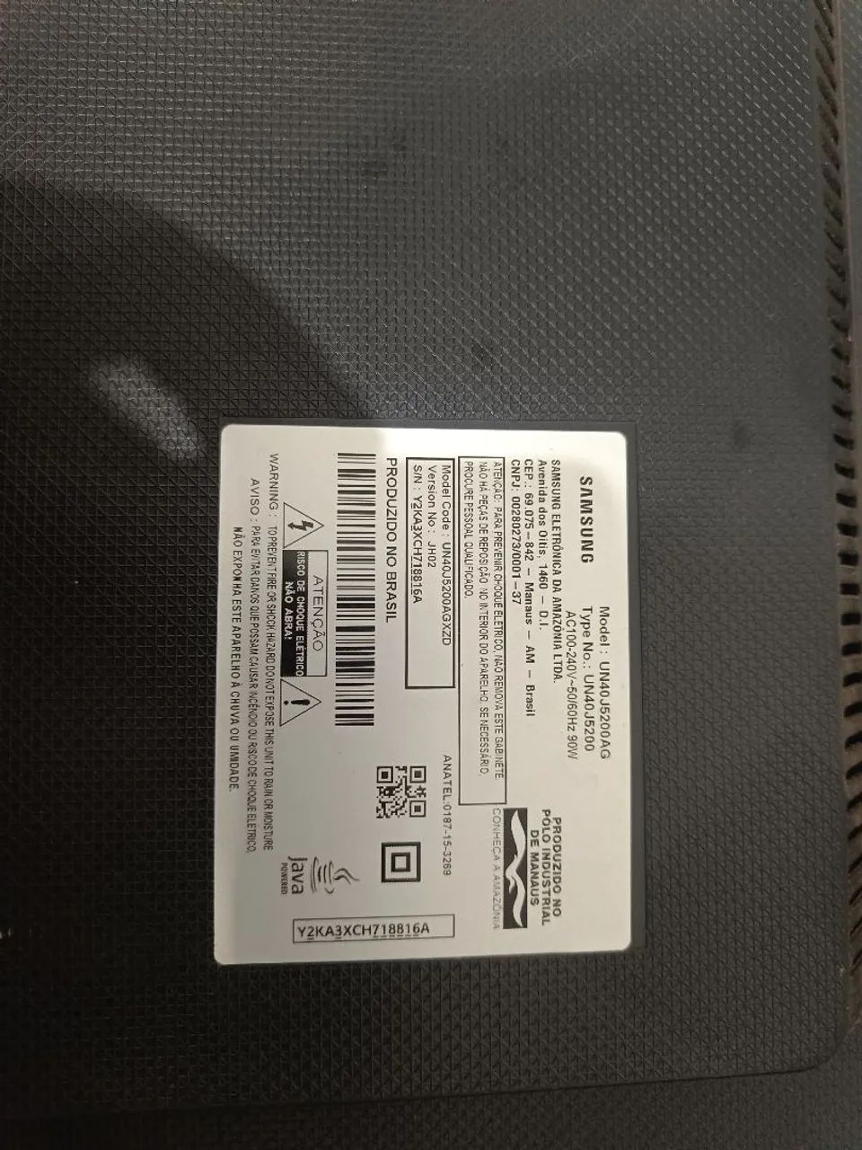 Tv smart Samsung 40 com defeito 