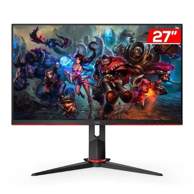 Monitor Gamer AOC Hero 27" polegadas; IPS 144Hz 1ms FHD G-Sync VGA/HDMI/DP, 27G2/BK - Foto 4
