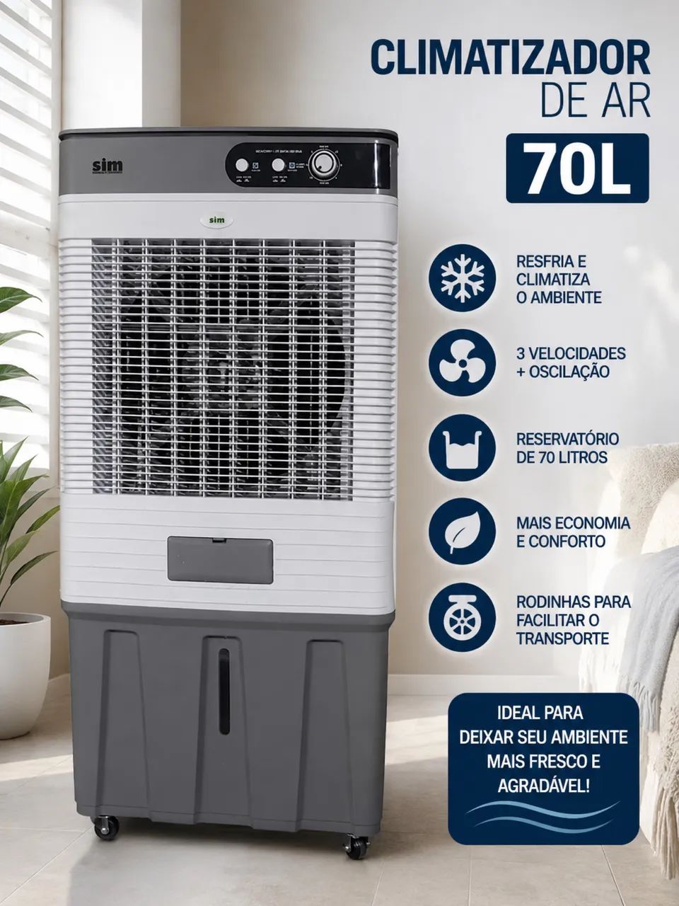 Vendo climatizador 70L