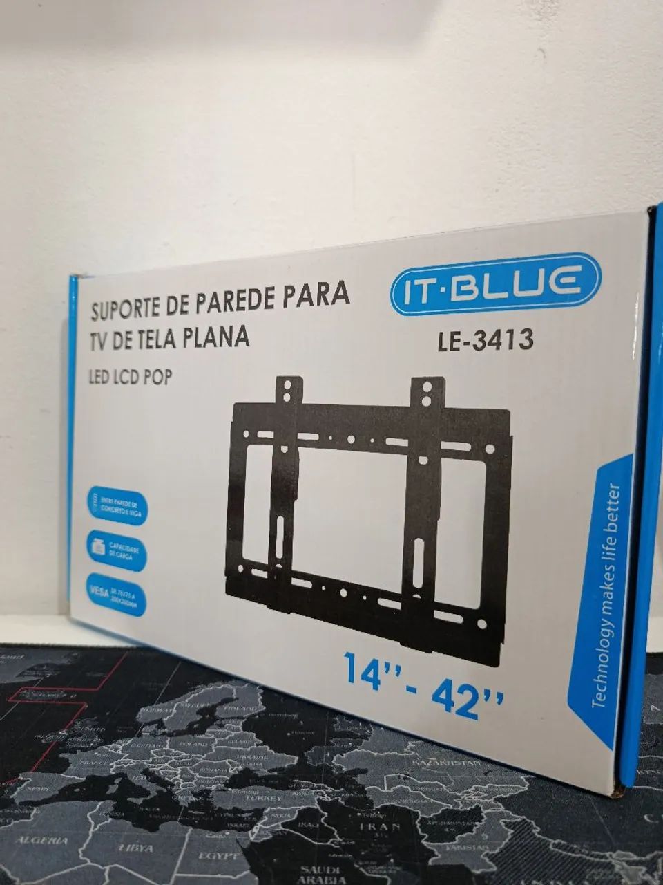 Suporte fixo de parede para TVs de 14" até 42" polegadas / SUPER OFERTA 