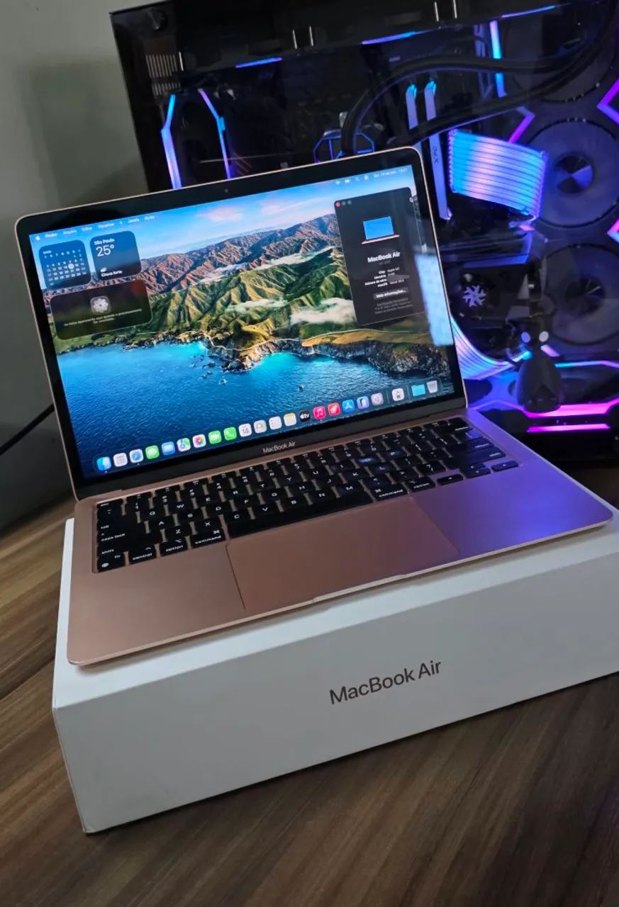 Macbook Air M1 2020 512GB SSD, 8GB RAM - Completo na Caixa