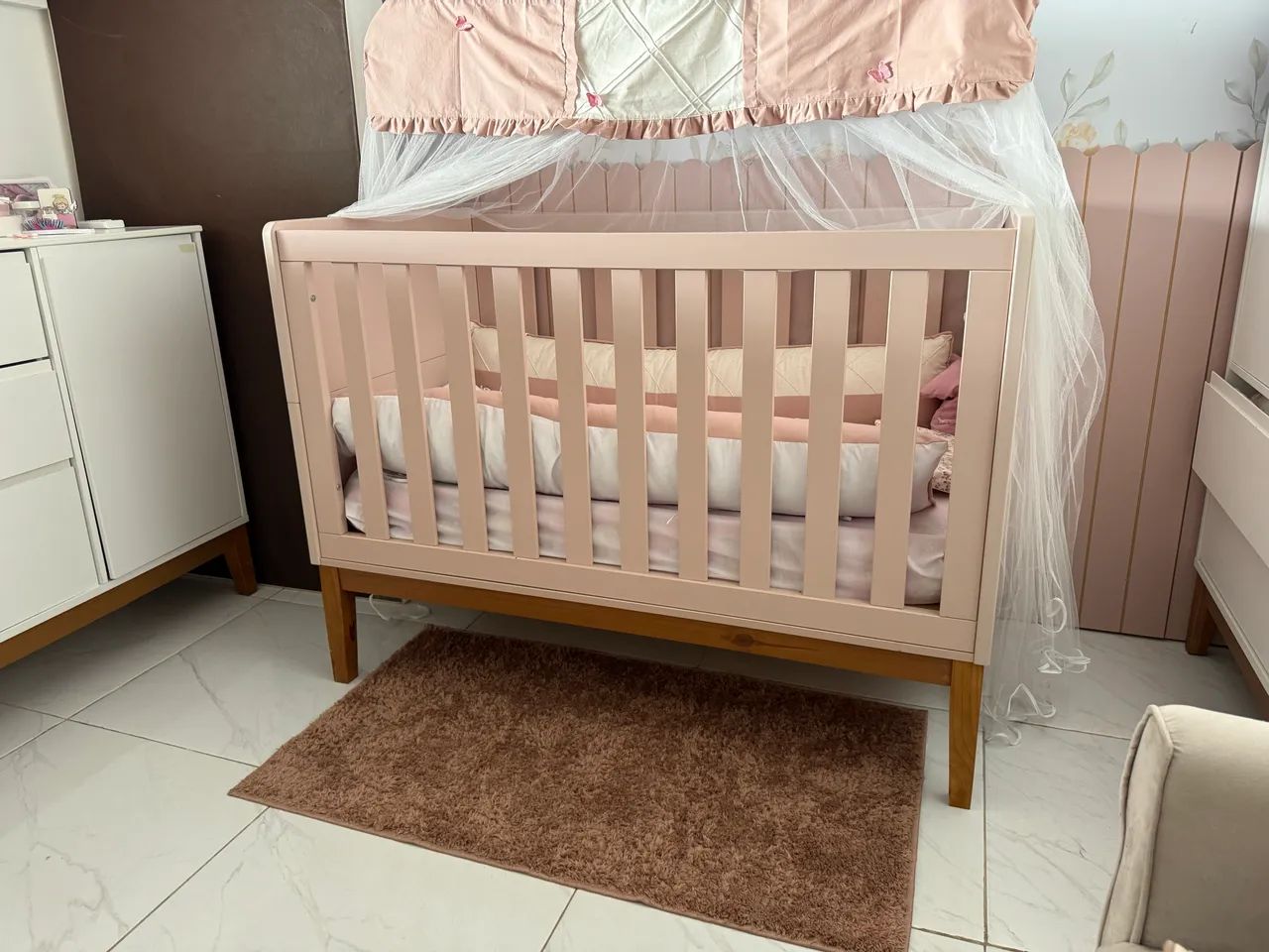 Berco Rosa + Carrinho de Bebe - Foto 5