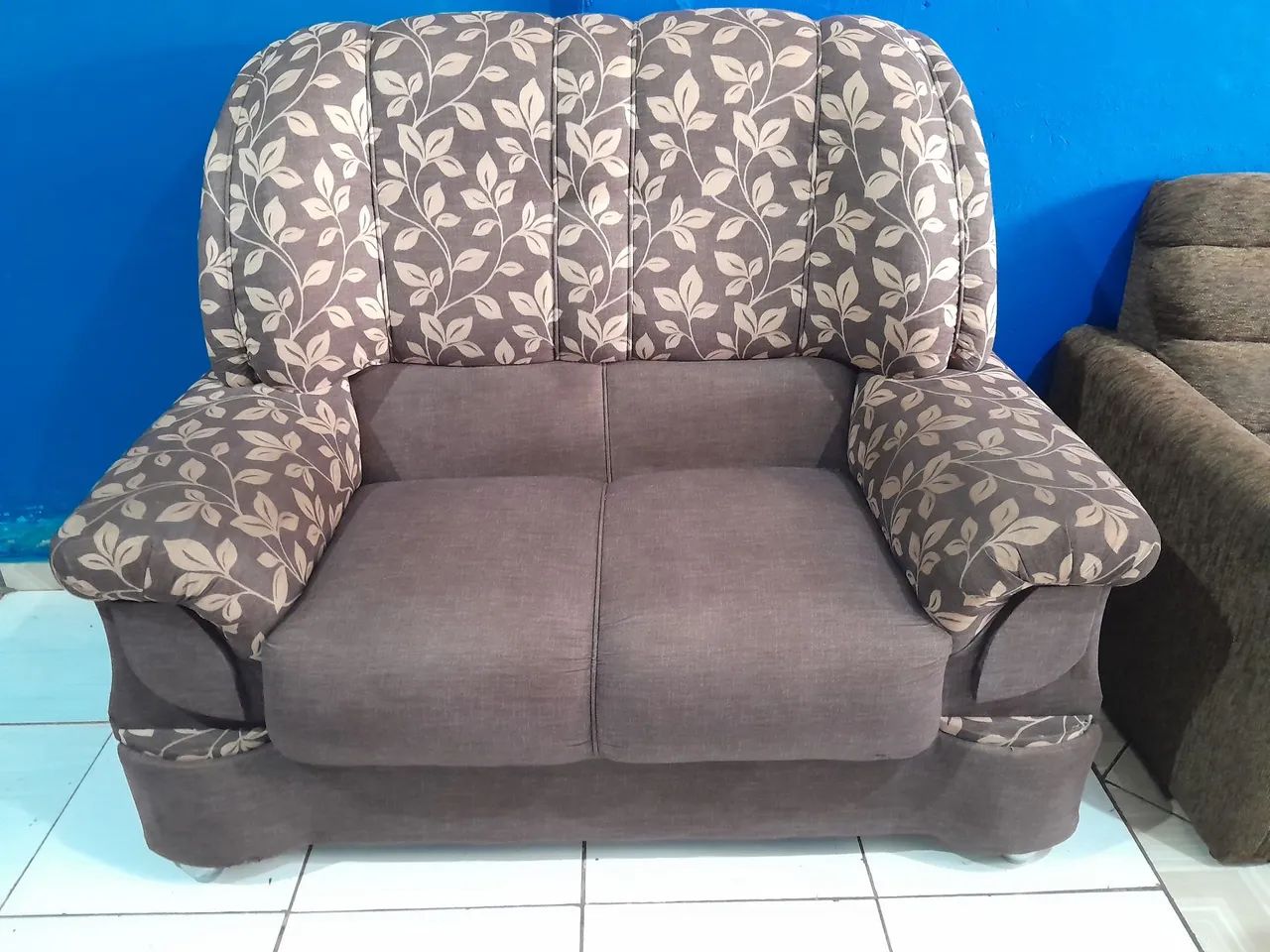 Estofado 3x2 lugares em tecido suede  - Foto 3