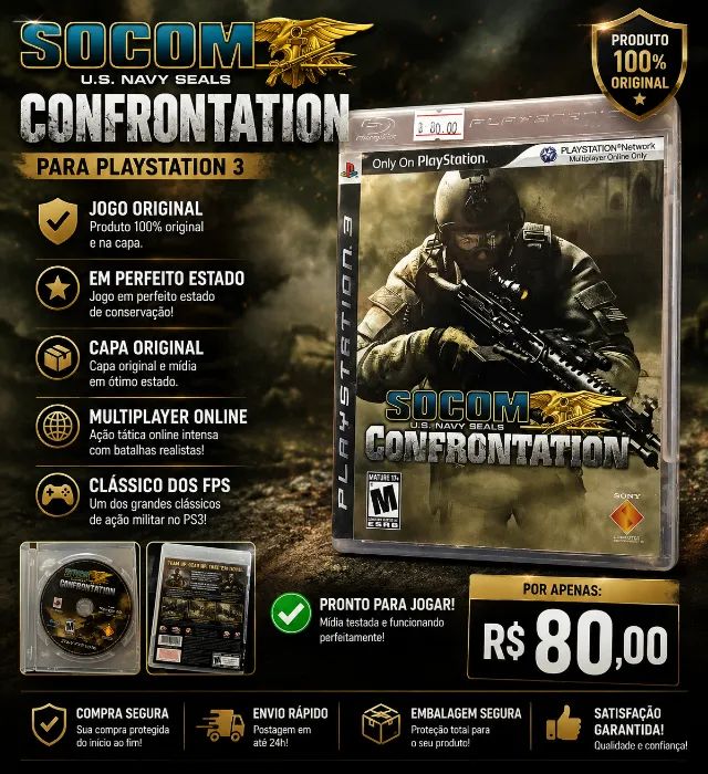 Socom confrontation Original Versão ps3 Aceitamos Proposta 