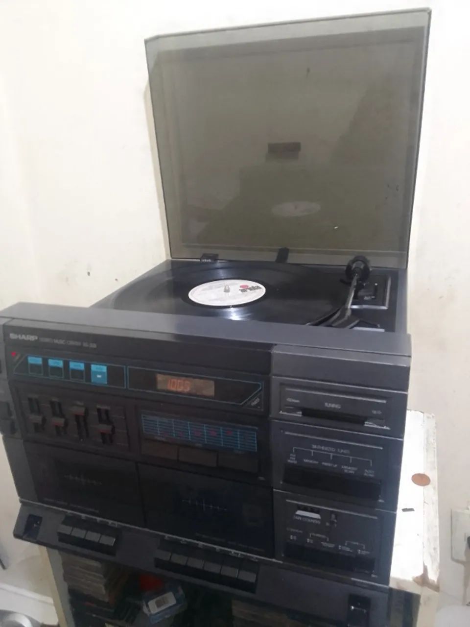 Toca Discos 3 em 1 Sharp Sg 30 B  100 % Funcional - Foto 2