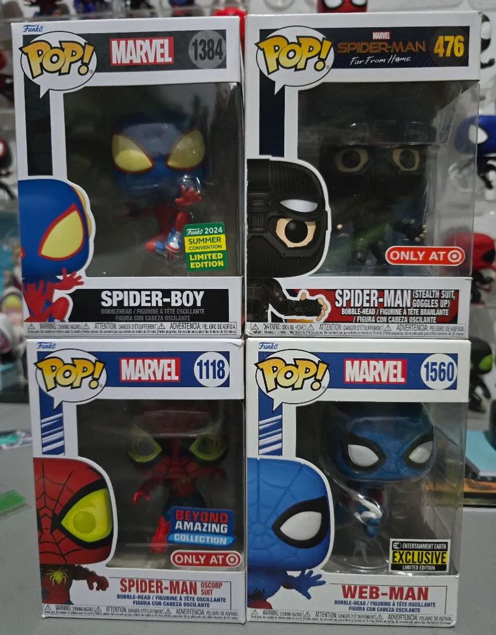 Funko Pop! Marvel Spider Man Lote