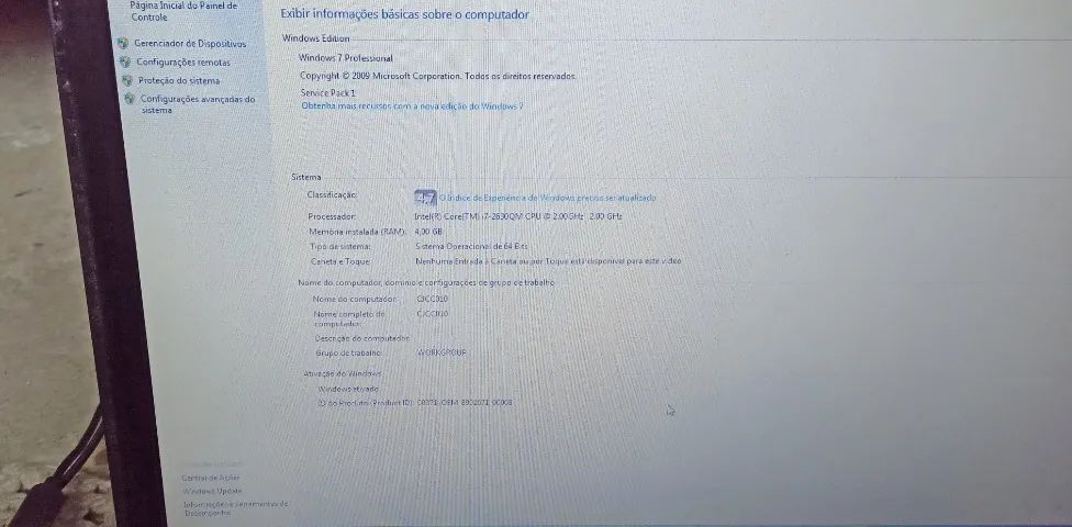 Notebook Hp Core i7 Hd de 160gb Windows 10 funcionando - Foto 3