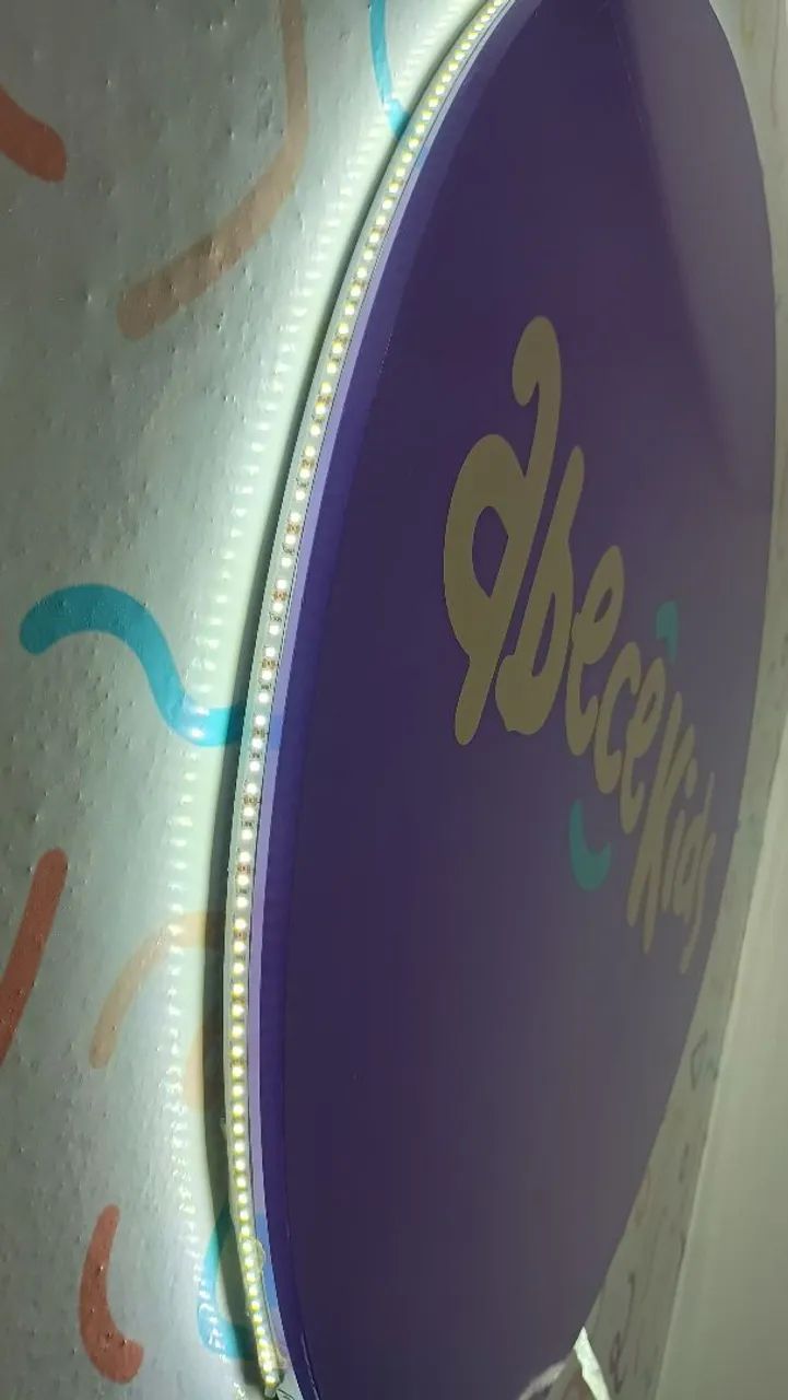 Placa Redonda - 1m x 1m com LED - Foto 2