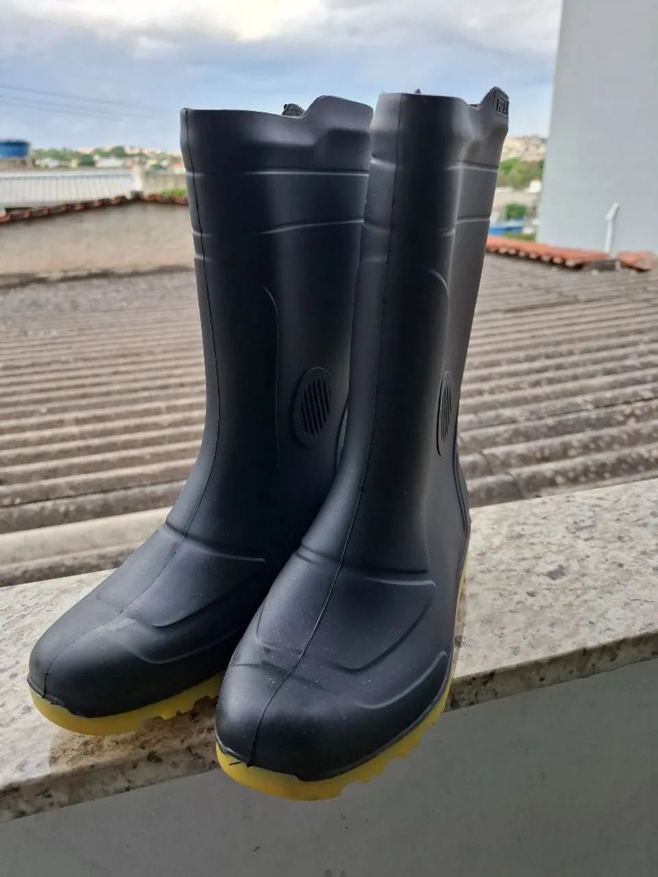 Bota borracha impermeável EPI tam 34/35