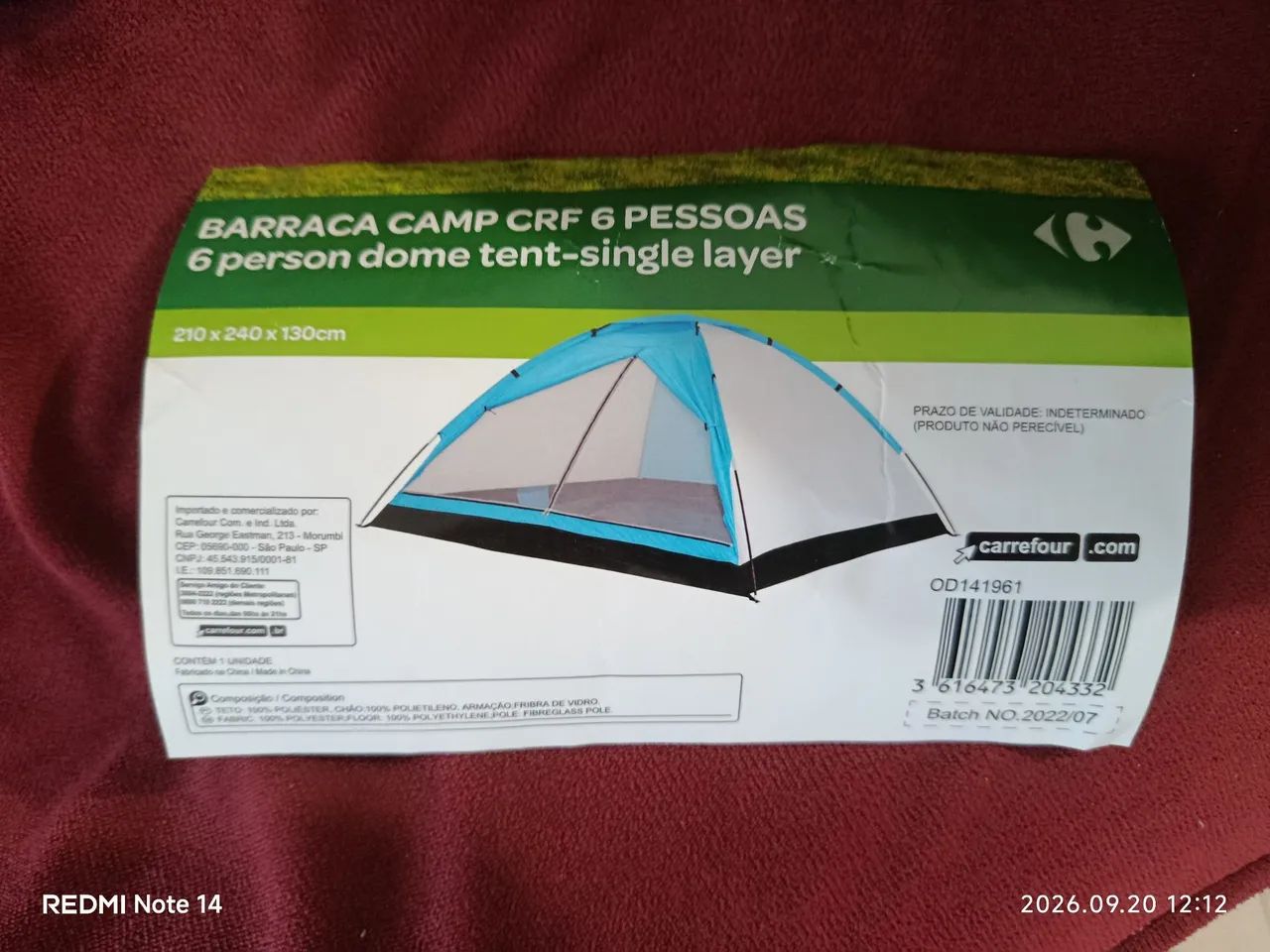 Barraca de acampamento 