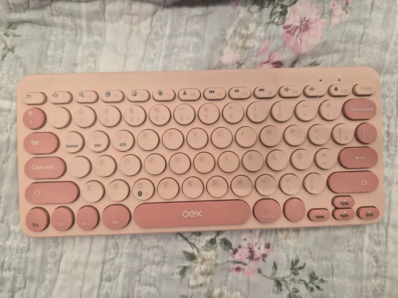 Teclado bluetooth rosa 