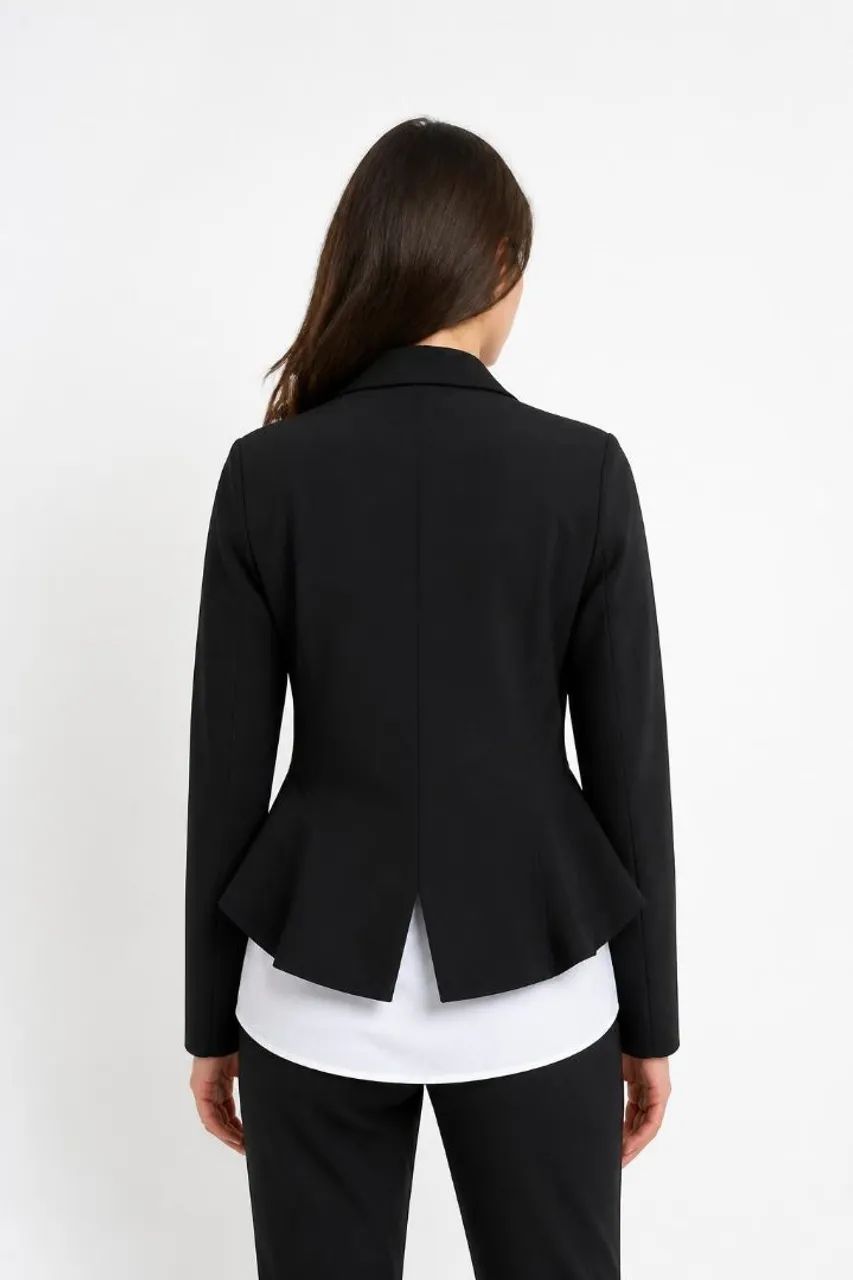 Blazer Peplum Preto - Foto 2