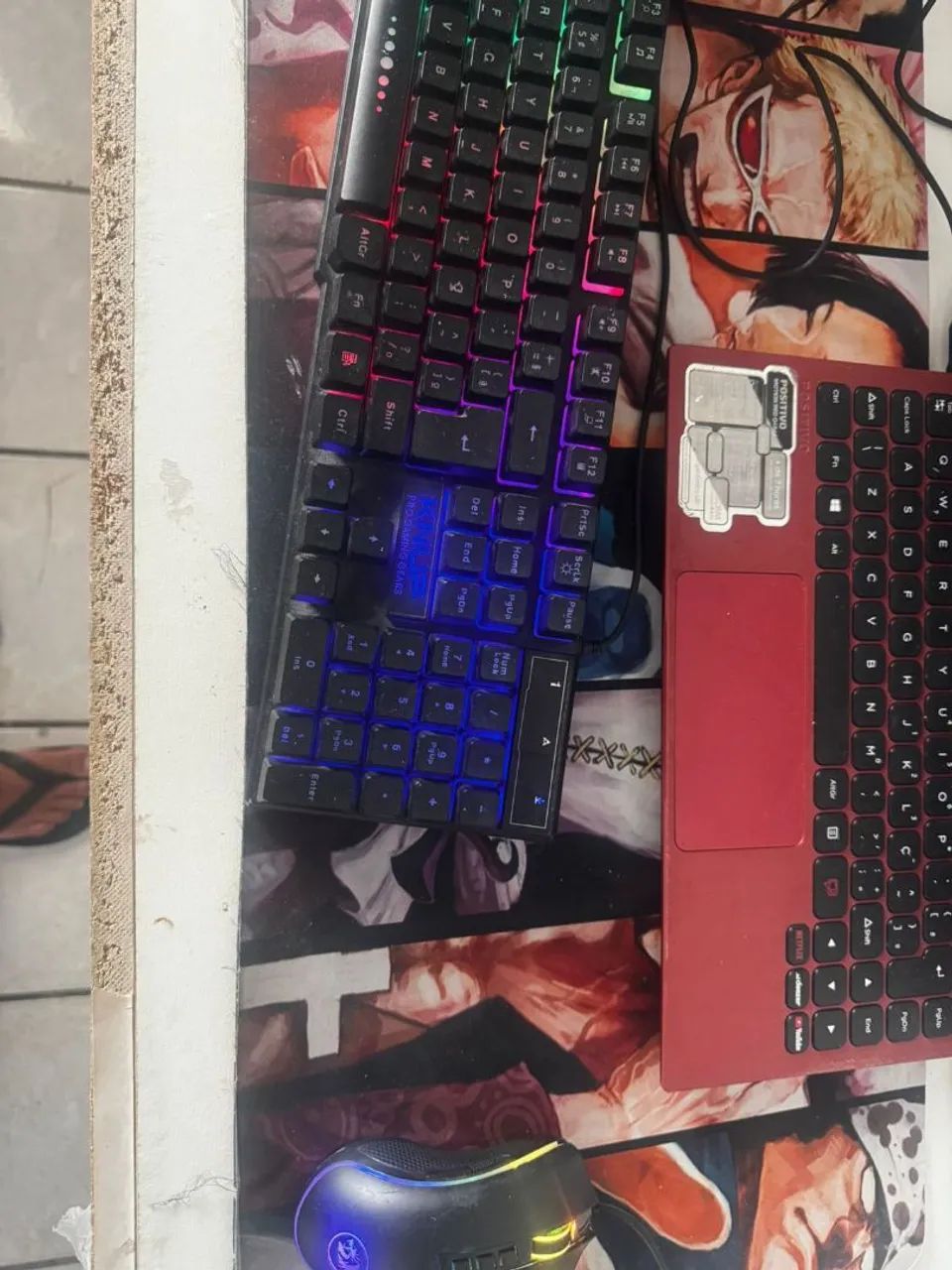 Mouse Redragon + Teclado + mouse pad one piece - Foto 2