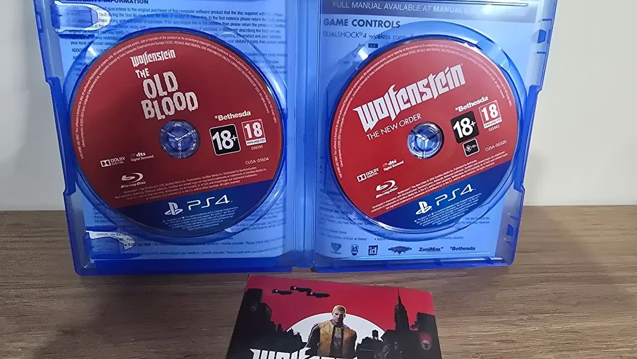 WOLFEINSTEIN THE NEW ORDER E OLD BLOOD PACK - PS4 GAME RARO - Foto 3