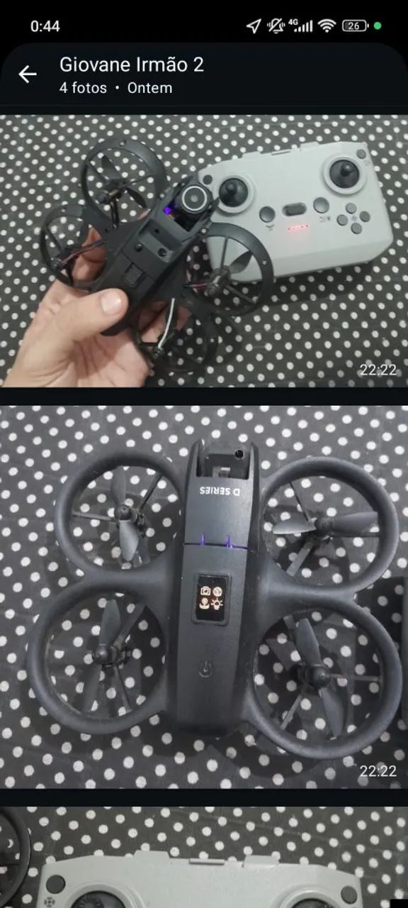 DRONE COM CONTROLE REMOTO - USADO