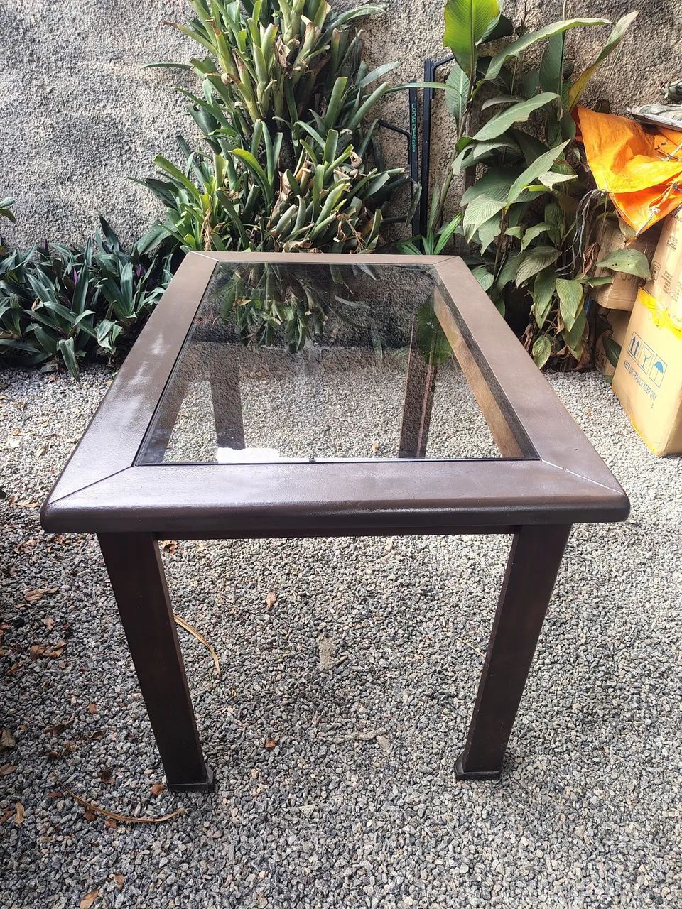 Mesa de Madeira com Tampo de Vidro  - Foto 2