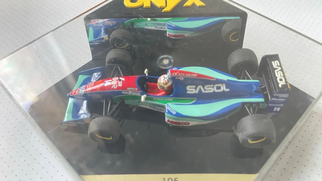 Carrinho Miniatura Ônix Barrichello Jordan 194 Sassol 1994