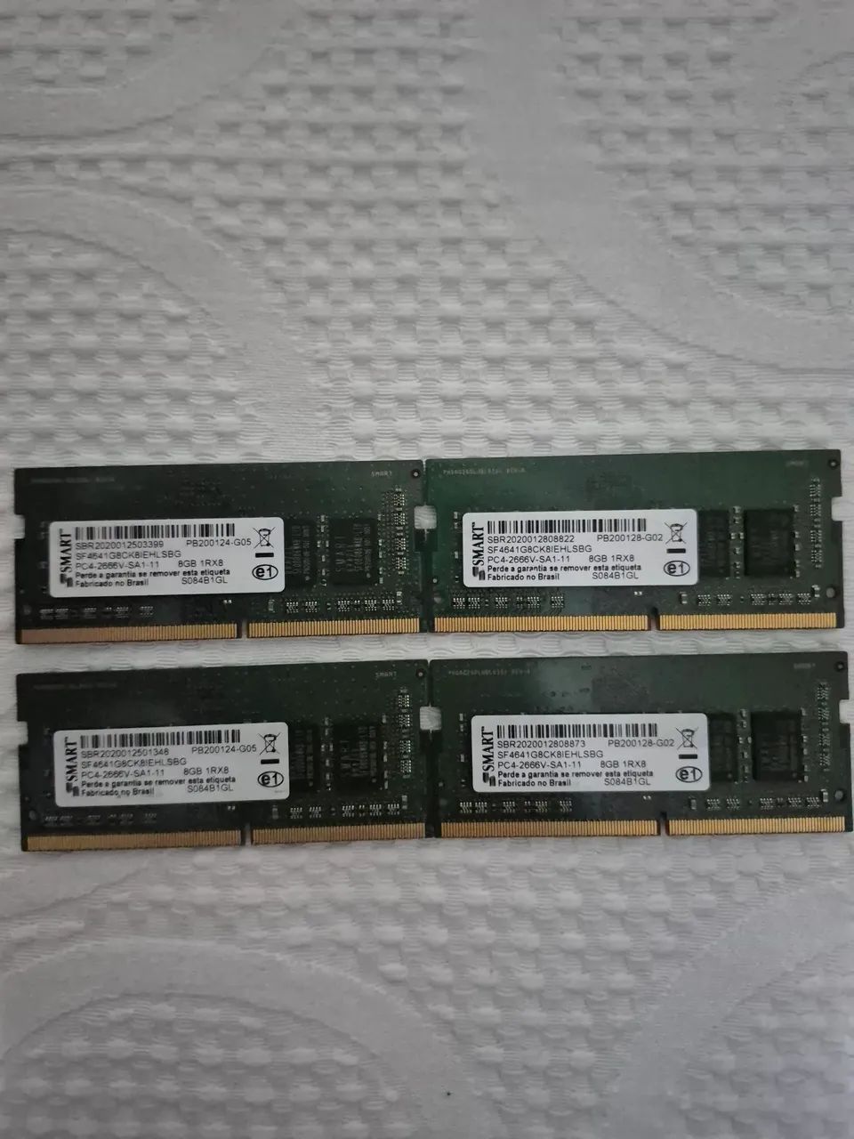 4x Memoria Ram Notebook