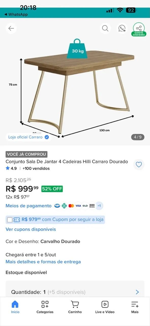 Mesa de jantar - Foto 5